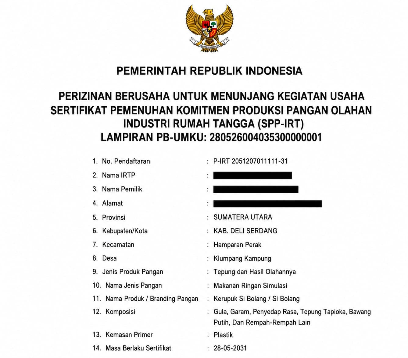 Pengurusan PIRT Cepat & Aman